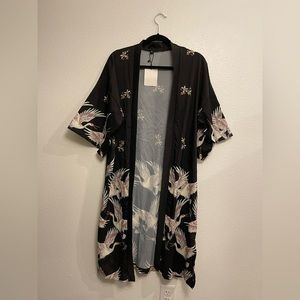 New With Tags Japanese Haori with Sandhill Cranes. Pet friendly home!